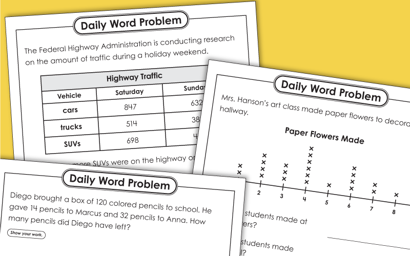 Daily Math Word Problems - Multi-Step