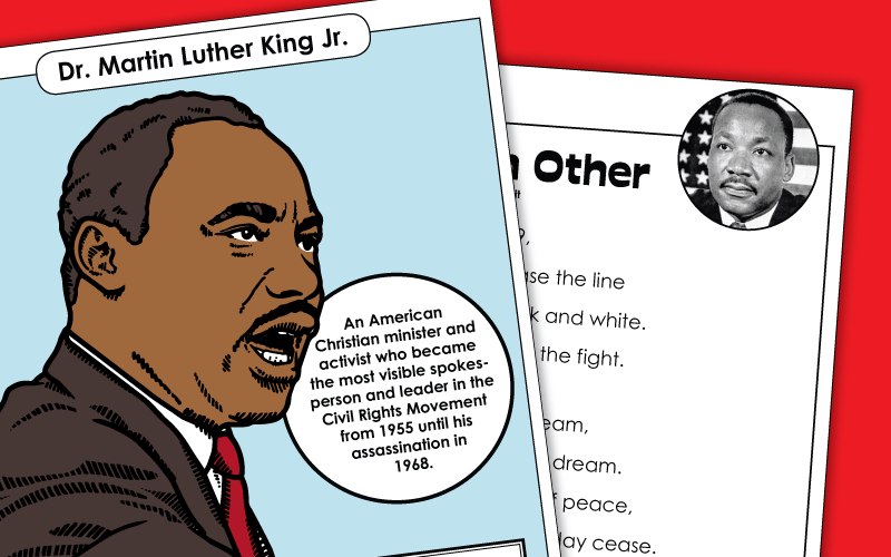 Martin Luther King Jr. - Worksheets