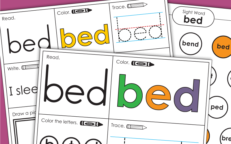 Sight Word: bed