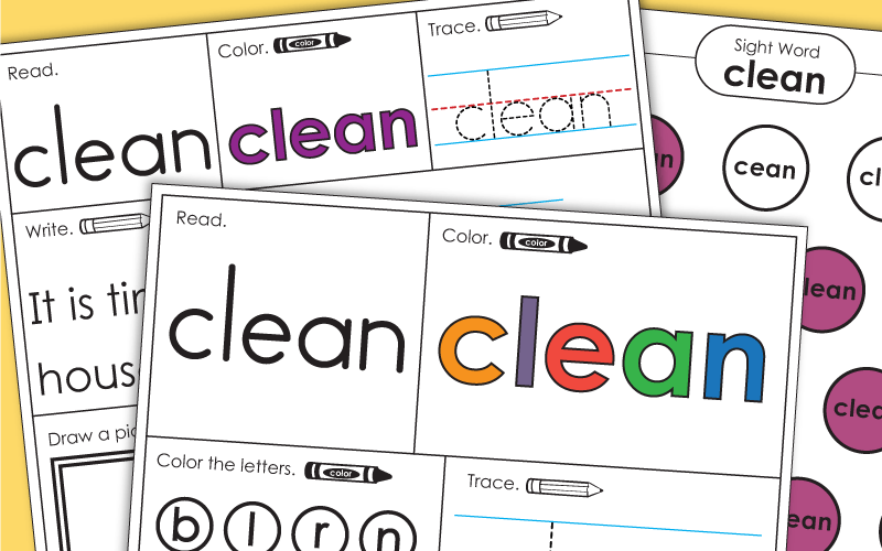 Sight Word: clean
