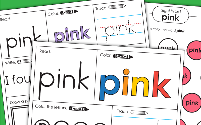 Sight Word: pink