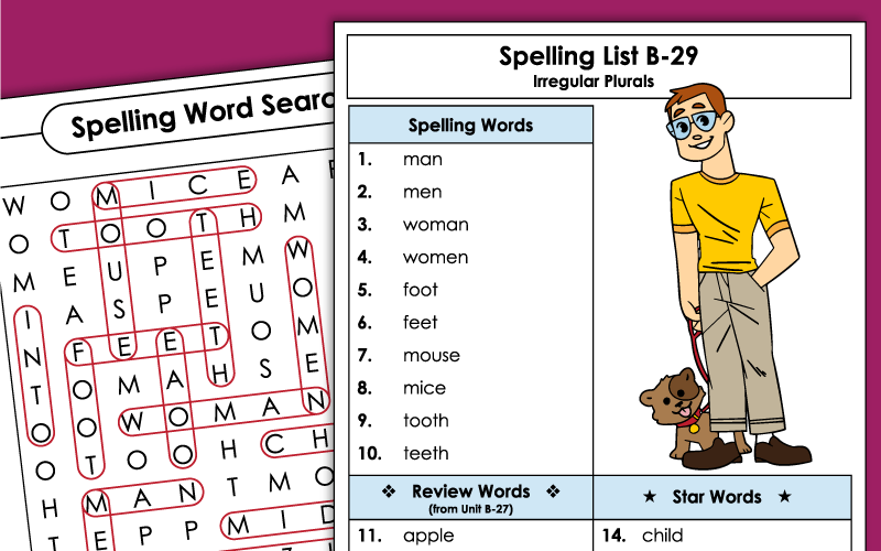Second Grade - Unit 29 - Spelling Worksheets