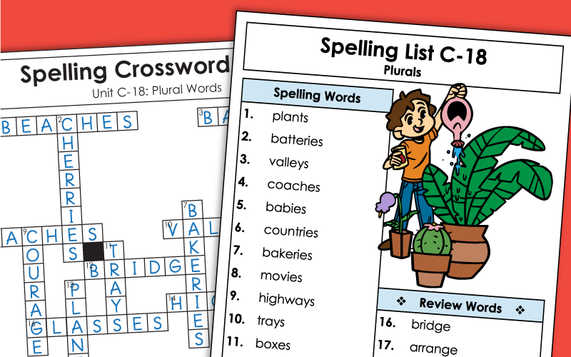 3rd Grade Spelling Worksheets - Unit 18