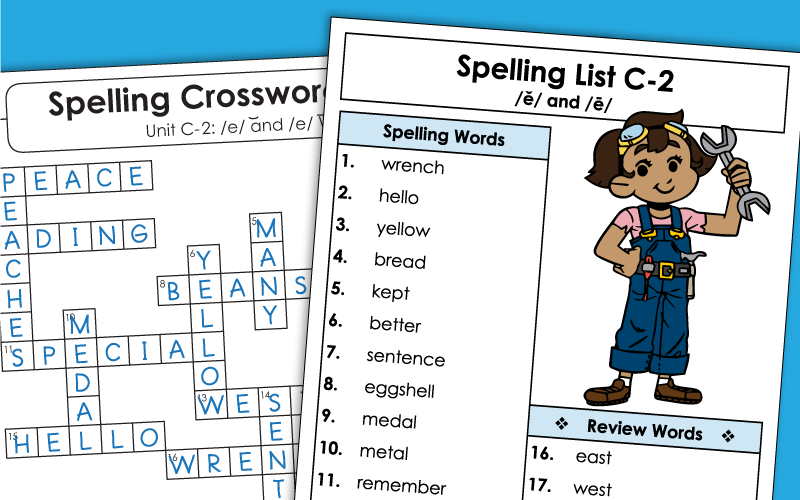 3rd Grade - Unit 2 - Spelling Worksheets