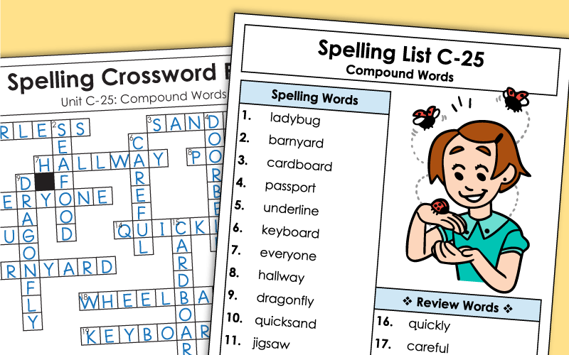Third Grade - Unit 25 - Spelling Worksheets