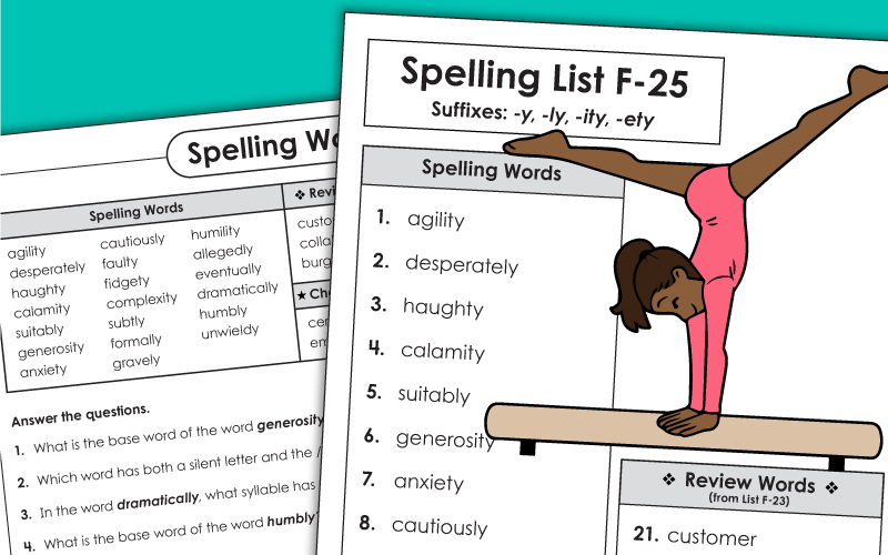 spelling f25 Worksheets