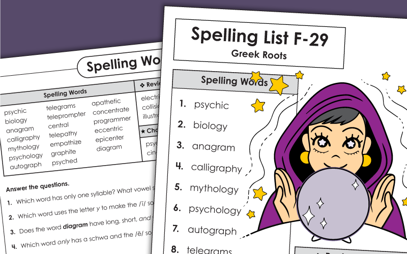 spelling f29 Worksheets