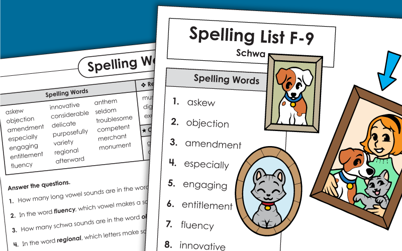 spelling f9 Worksheets