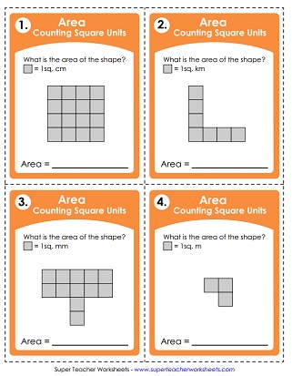 Counting Square Units (Task Cards)