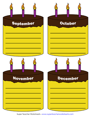 Happy Birthday Chart (Printable)