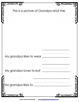 Grandpa Worksheet (Grandparent's Day)