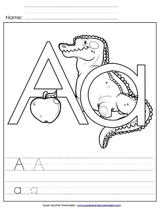 Printable Alphabet Worksheets (Letter A)