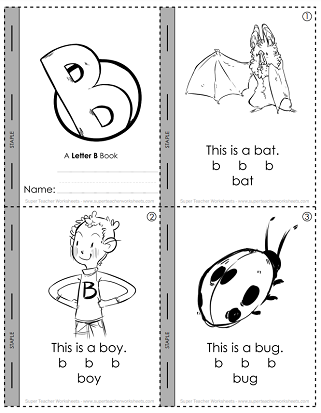 Printable Letter B Worksheets - Mini-book