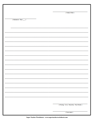 Printable Paper Formats (Lined, Graph, Letter)