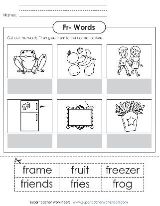 Printable Phonics Worksheets - Consonant Blend - FR