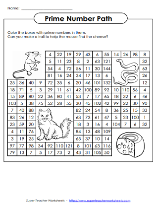 Prime Number Worksheets and Activities