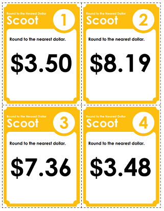 Scoot Game - Rounding Money (Printable)