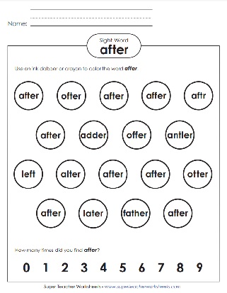 Sight Word of the Day