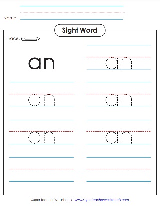 Trace Sight Words: An