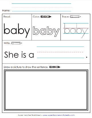 Word of the Day: Snap Word - Baby