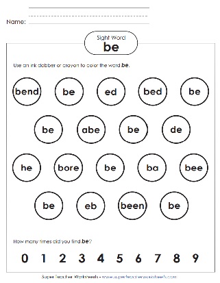 Recognize Sight Word