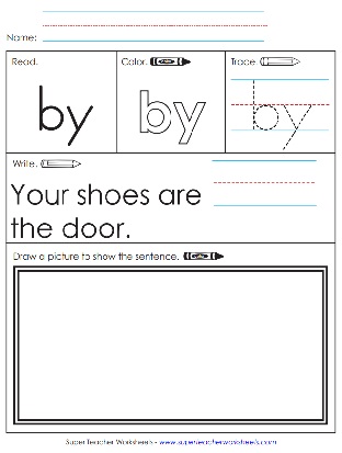 Sight Word Worksheet: by