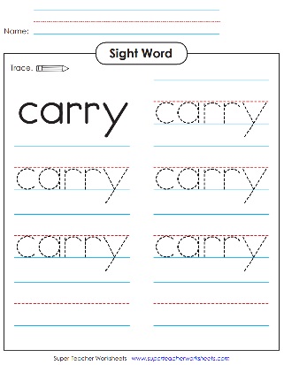 Sight Words 2nd and 3rd Grades