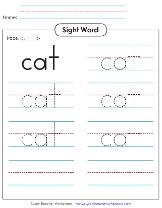 Cat Sight Word Noun
