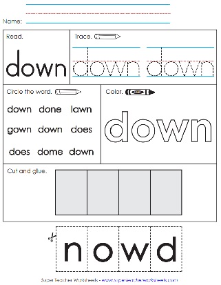 Snap Word - Down