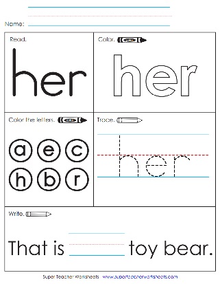 Sight Word of the Day: Her