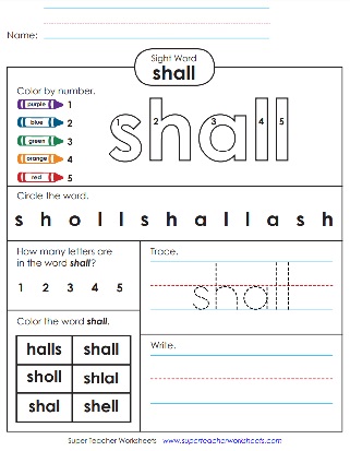 Kids don't use the word SHALL very much, do they?