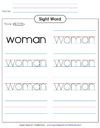 Sight Word Writing Printables