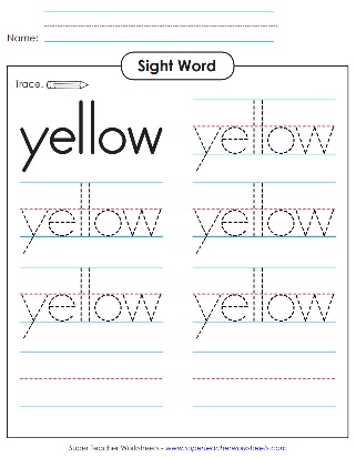 Trace Snap Word - Yellow