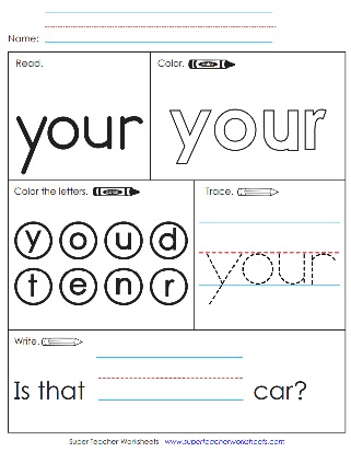 Sight Word: Your