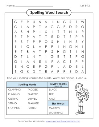 Grade 2 Spelling Word Search