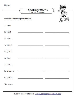 3rd Grade Spelling Printable Activities