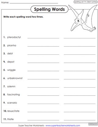 Grade 6 Spelling Activity