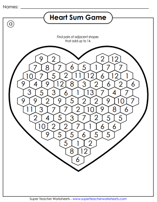 Valentine's Day Math Game (Printable)