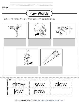 Word Family Worksheets - aw 