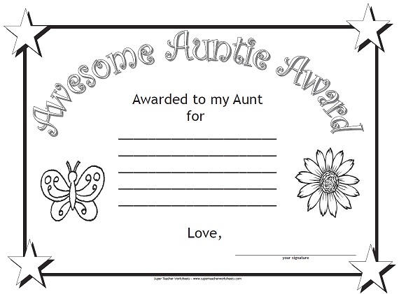 Awesome Auntie Award