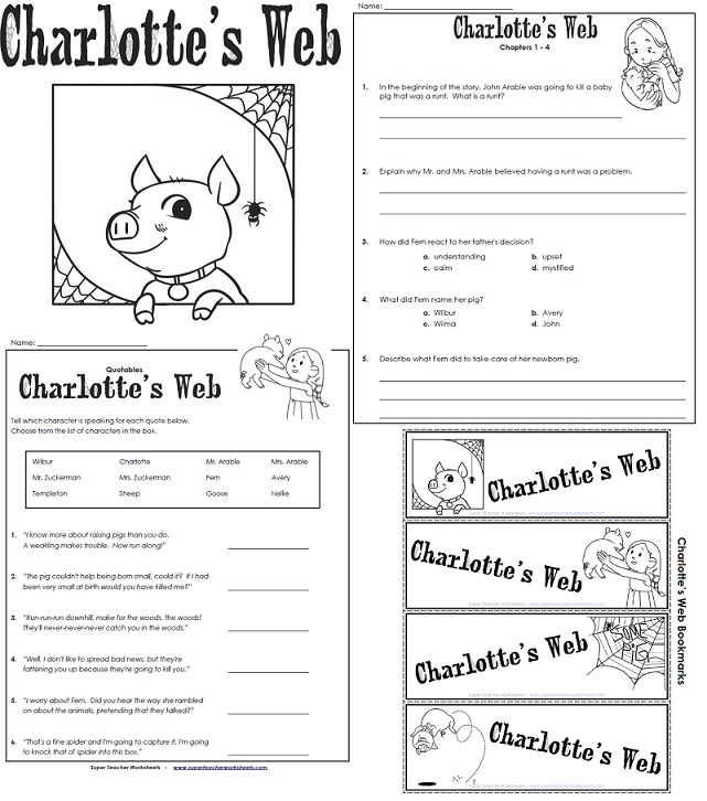 Charlotte's Web Worksheets