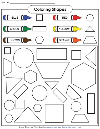A Shape Coloring Page