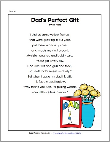 Father's Day Poem for Dad