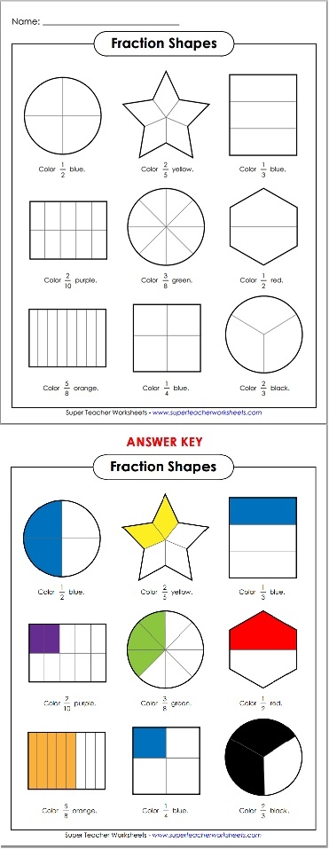 Basic Fraction Shapes