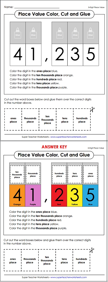 Cut and Glue Place Value
