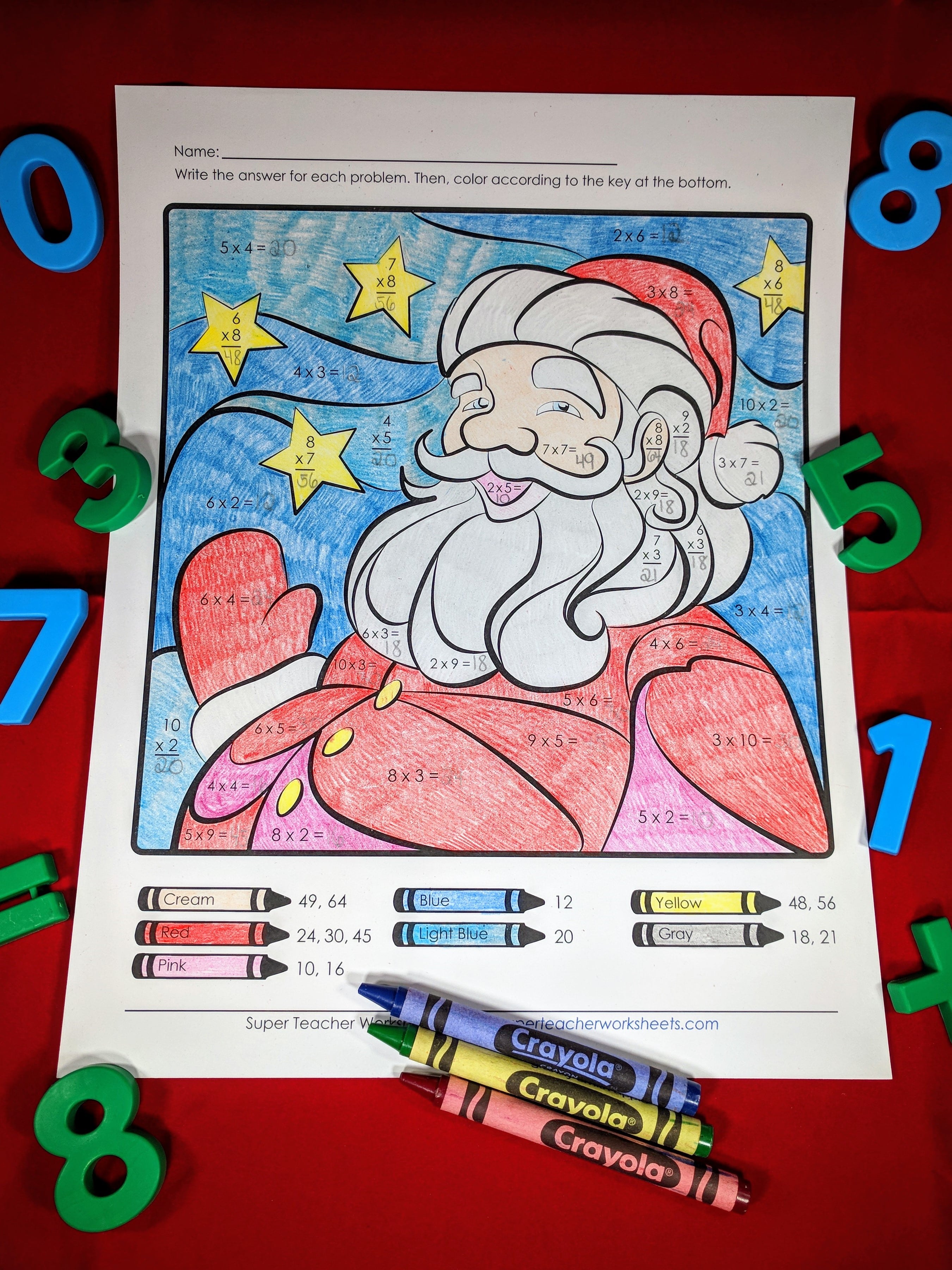 Santa Multiplication Activity