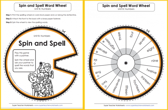 Spelling Word Wheels 