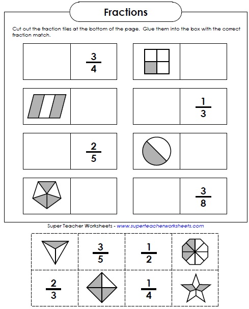 Basic Fraction Worksheets