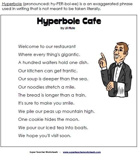 Hyperbole Worksheet
