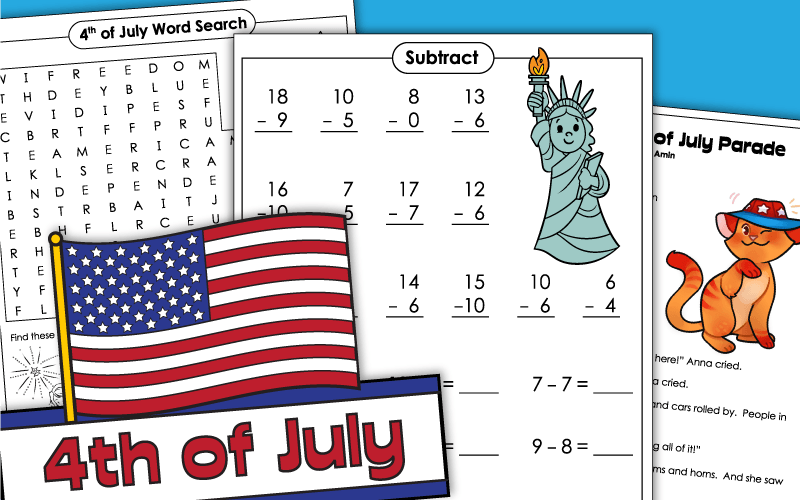Independence Day Worksheets - 4th of July